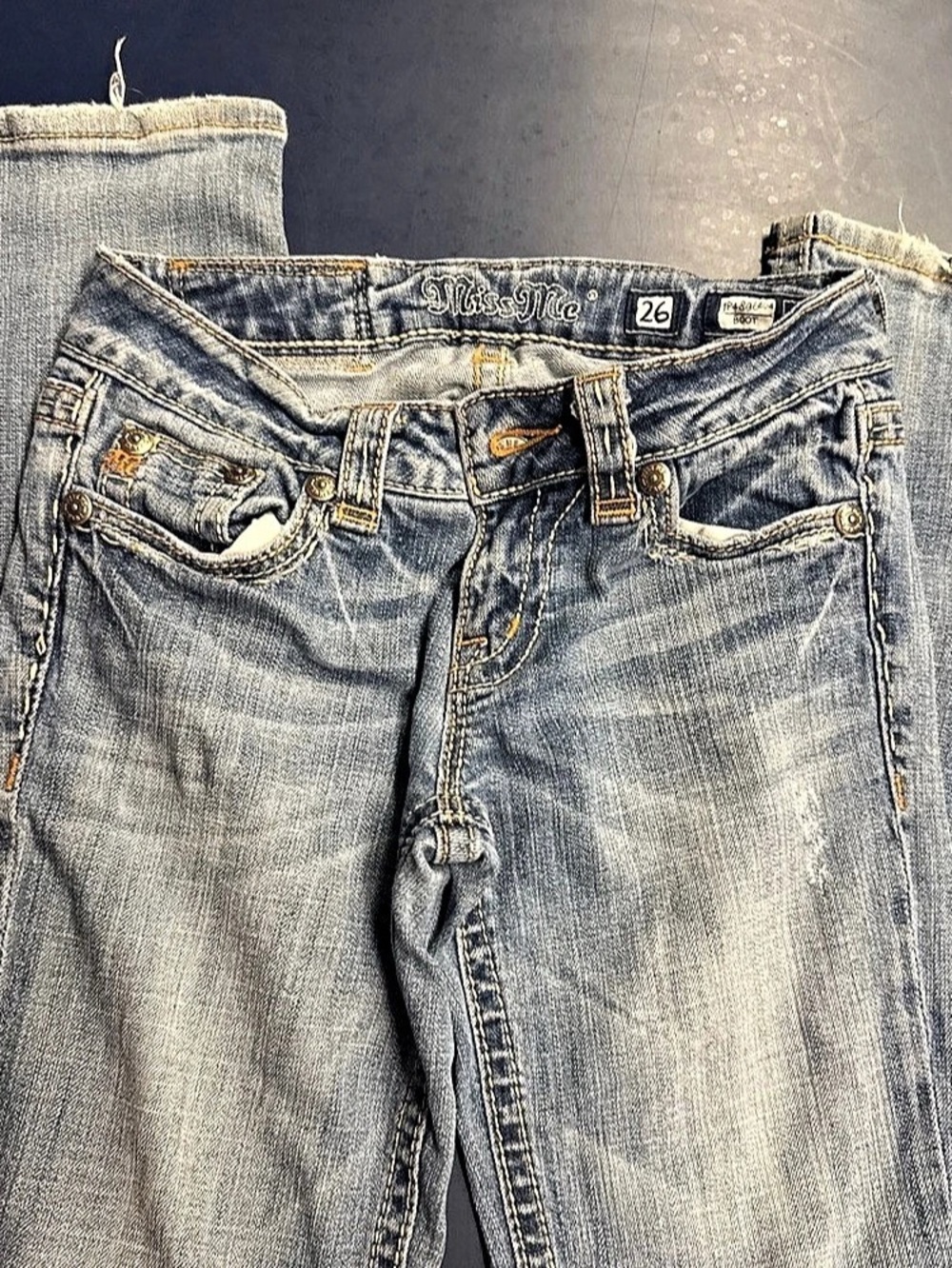 Miss Me Boot Cut Jeans Waist 26 Blue